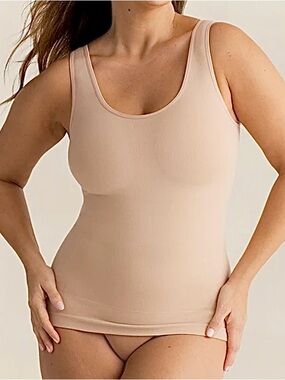 New SHAPERMINT Essentials All Day Every Day Tank Cami in Oatmeal sz M